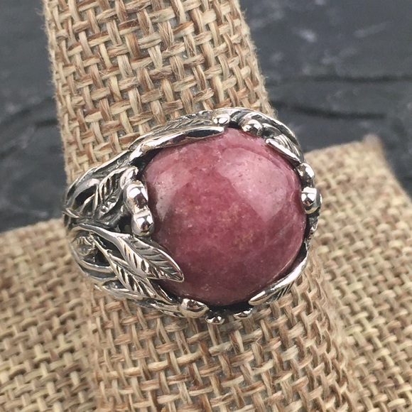 PZ Israel Sterling Silver Rhodonite Ring 10 - Picture 11 of 11